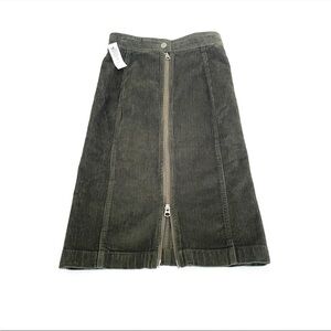 Aritzia Wilfred Free Ellie Corduroy Skirt in Olive Green